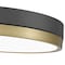 Z-Lite Algar Flush Mount, 1-Light, 16 In.W x 3 In.H, Matte Black + Modern Gold/Frosted 1006F16-MB-MGLD-LED - alternate 5